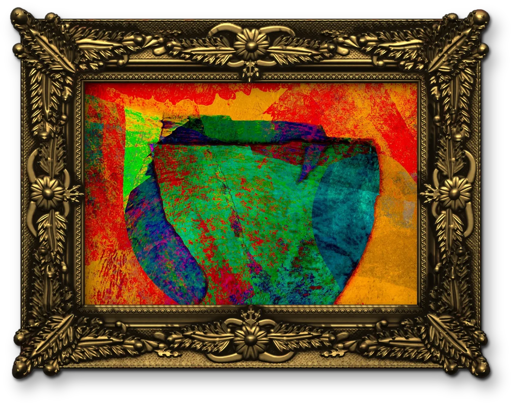 Autumn Vase, framed