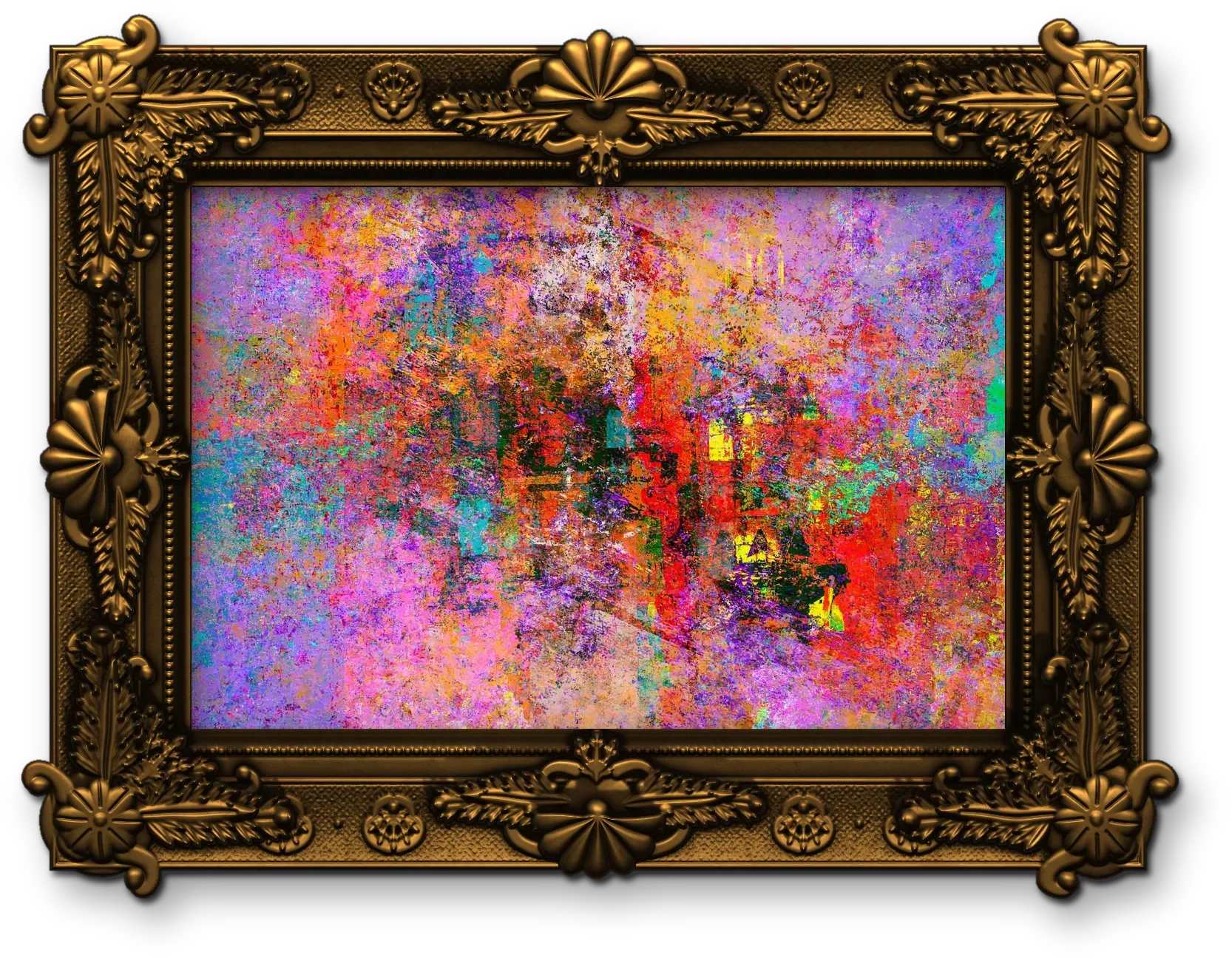 Candy Town, framed